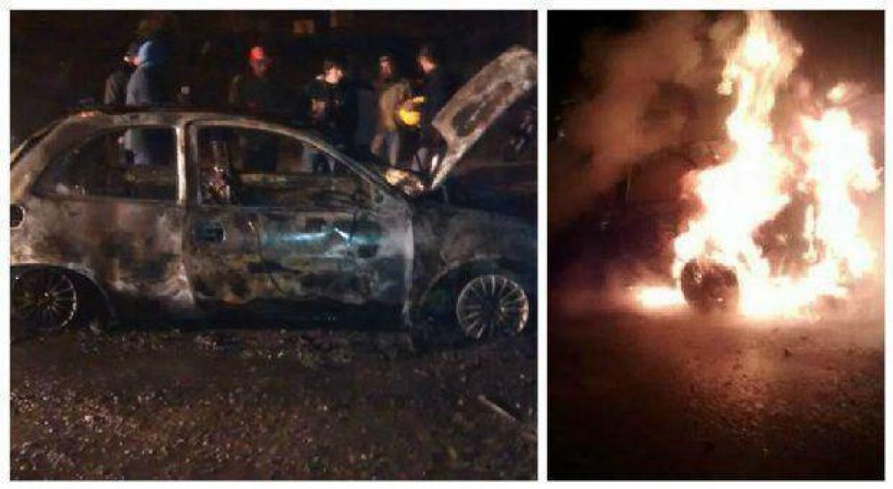Un incendio consumi� por completo su auto, logr� salir ilesa