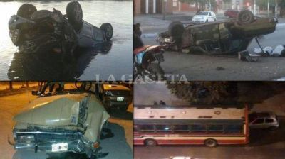 Cuatro accidentes se registraron esta madrugada