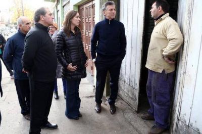 Macri encabez� su primera recorrida con Vidal y Salvador en Merlo