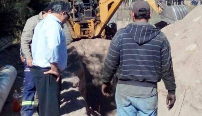 Contin�a la obra de cloacas de Bel�n