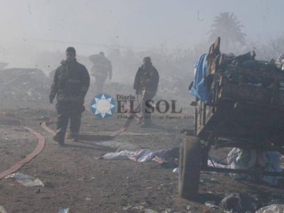 Incendio en un asentamiento