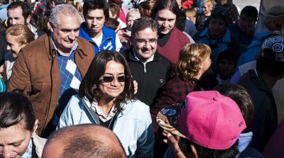 Copacci y Ra�l Jalil almorzaron en el Barrio San Antonio Sur