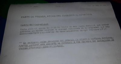 Policiales: Faltan denuncias o no hay robos