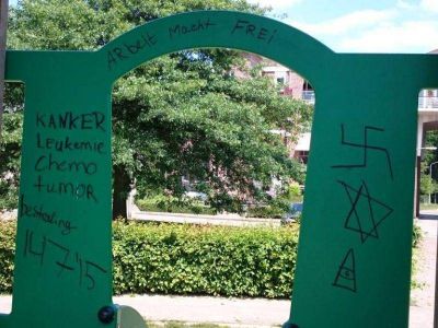 Realizaron un graffiti antisemita en Holanda