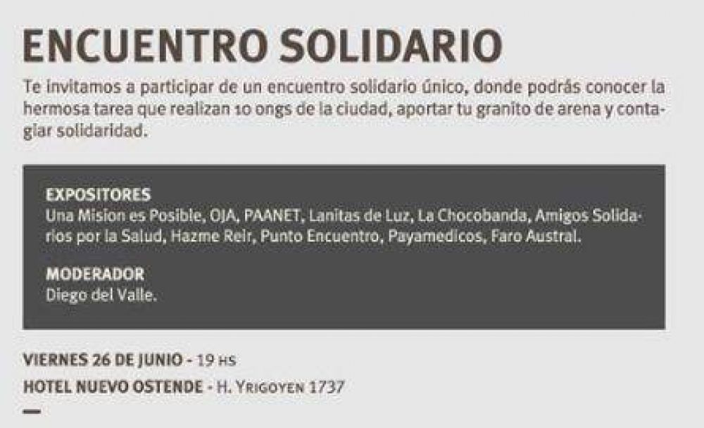 Diez ONG�s locales organizan un encuentro solidario 