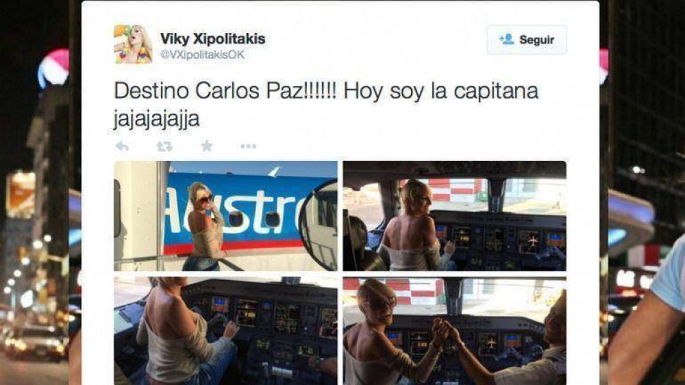 Vicky Xipolitakis ya hab�a volado en la cabina del avi�n en otras oportunidades