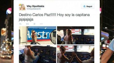 Vicky Xipolitakis ya hab�a volado en la cabina del avi�n en otras oportunidades