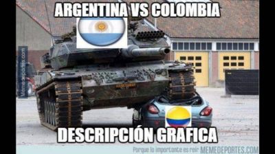 Los afiches y memes de la victoria de Argentina sobre Colombia
