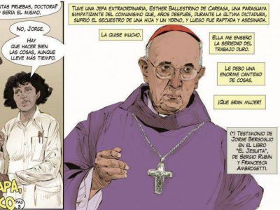 Historieta sobre la visita del papa Francisco