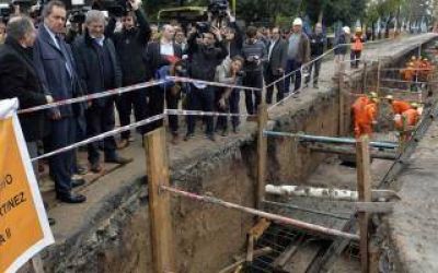 Scioli recorri importante obra hidrulica en Ituzaing
