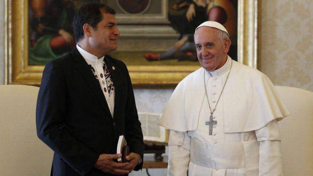 Correa le dará la bienvenida al papa Francisco al 