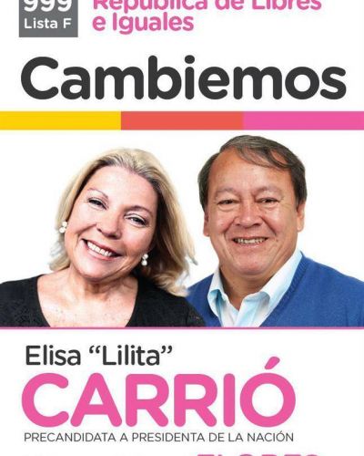 �s� es la boleta de Carri�-Flores que present� la CC para las PASO del 9 de agosto
