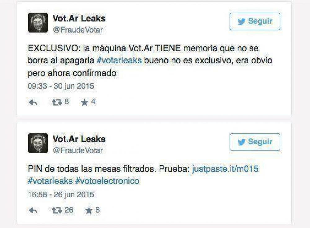 Hackearon el PIN de las mesas para la elecci�n porte�a