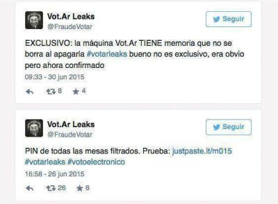 Hackearon el PIN de las mesas para la elecci�n porte�a
