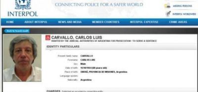 INTERPOL libró pedido de captura internacional contra Carlos Carvallo