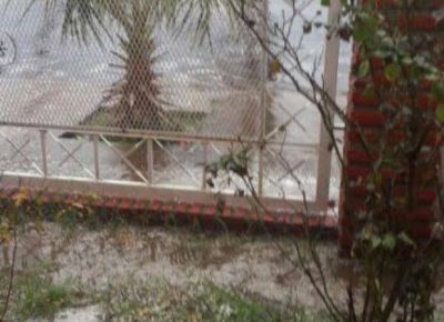 El granizo sorprendi� a los vecinos de Villa Mercedes, La Toma y Naschel en pleno invierno