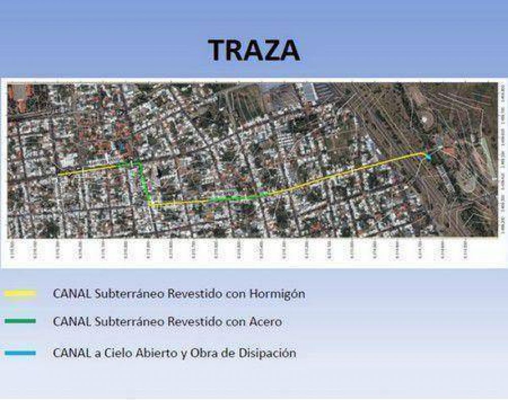  Desag�es pluviales: Ponce firm� el inicio de obra