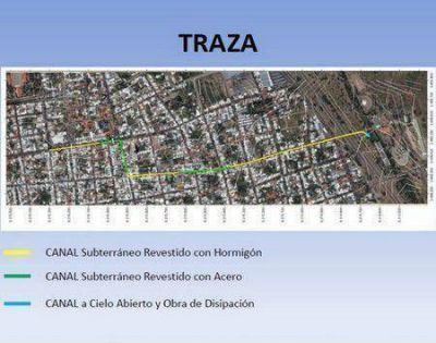  Desag�es pluviales: Ponce firm� el inicio de obra
