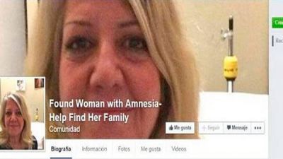 De pel�cula: una mujer con amnesia busca a su familia por Internet
