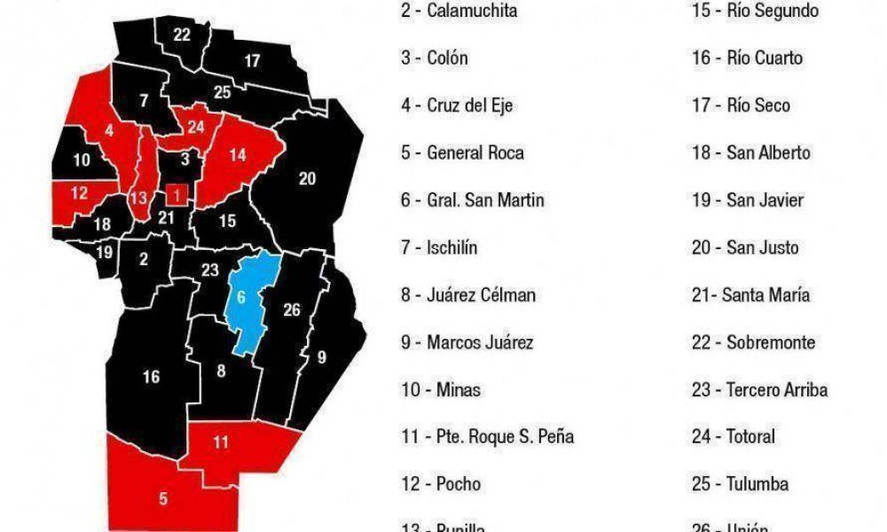 UPC perdi� 7 departamentos en manos de Juntos por C�rdoba
