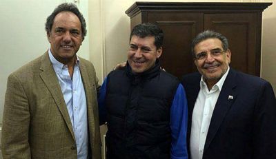El saludo de Scioli a Verna desde La Rioja y por Televisi�n