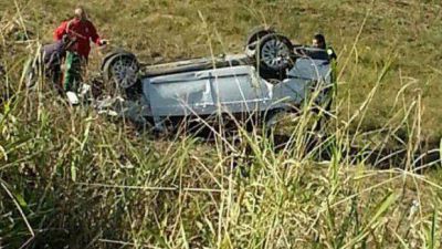 Volc� y salvo su vida de milagro en la ruta 38