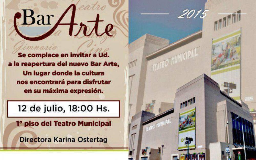 Inaugura el Bar Arte del Teatro Municipal
