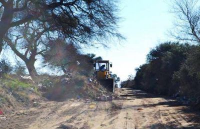 Realizaron tareas de bacheo, limpieza y mantenimiento de calles