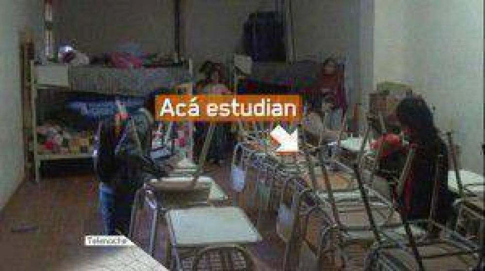 En Jujuy, 60 chicos tienen clases en un albergue