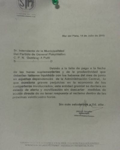 Municipales en estado de alerta y movilizaci�n