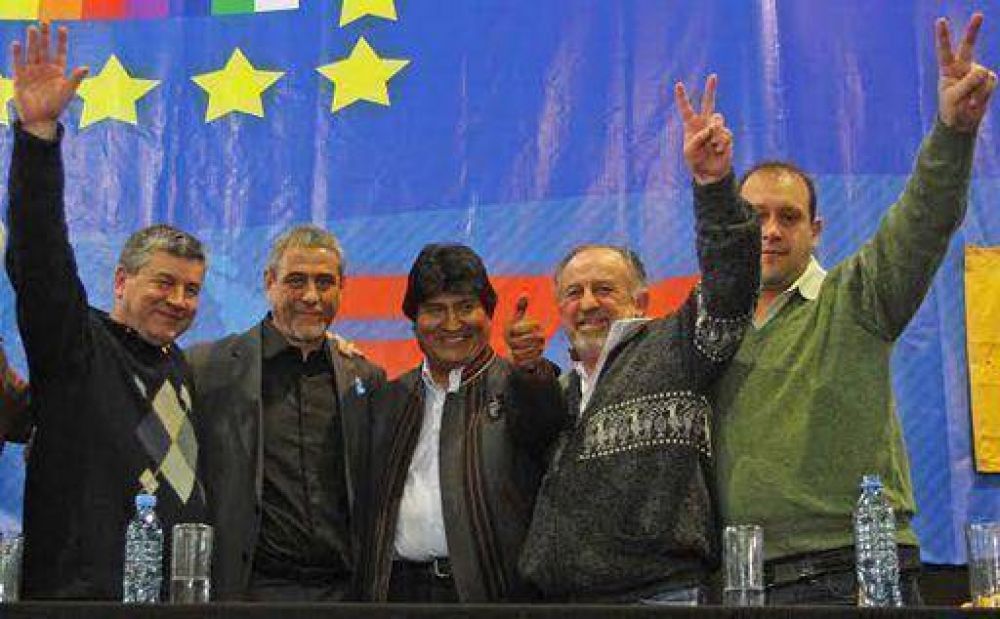 Ferraresi recibi� a Evo Morales en Avellaneda