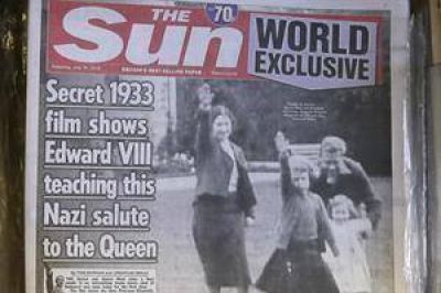 Pol�mica en Gran Breta�a por el video del saludo nazi de la reina Isabel II