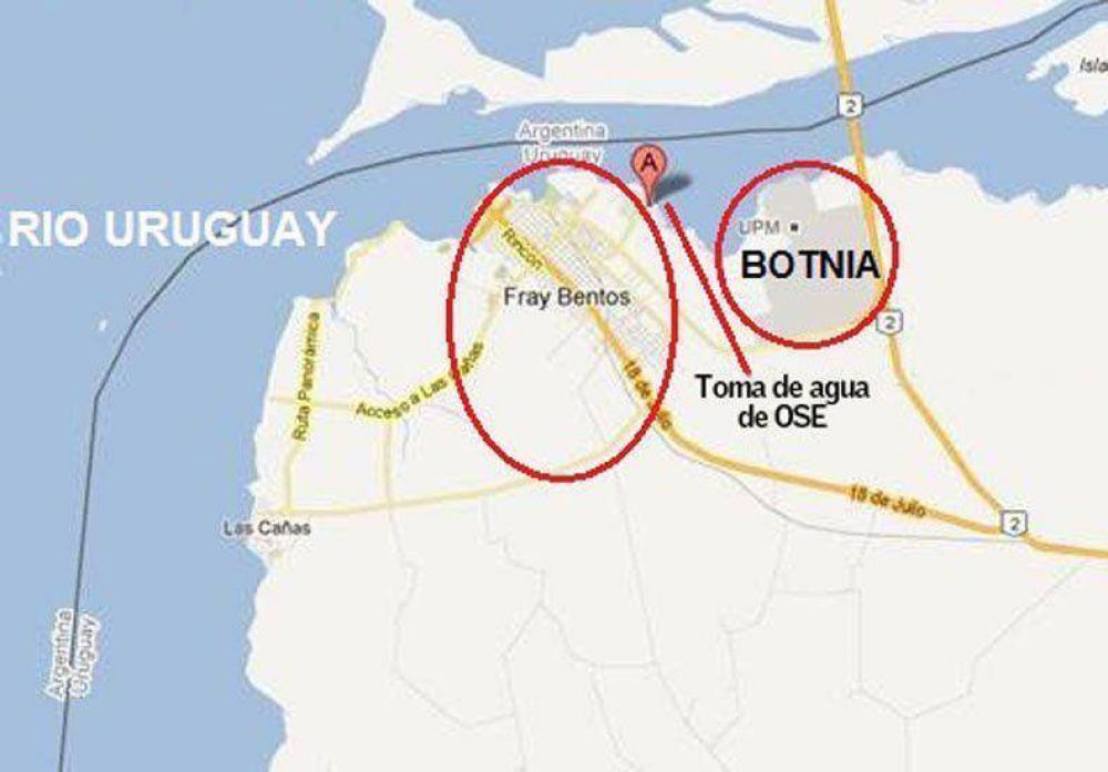 La contaminaci�n de UPM afecta el agua potable de Fray Bentos