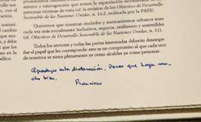 Este es el compromiso de los alcaldes con Francisco