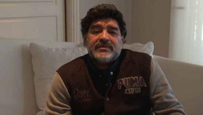 Maradona subi� un video en apoyo a An�bal