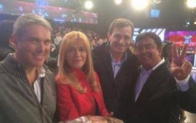 Tras las cr�ticas a Insaurralde, Espinoza se mostr� con Tinelli en Canal 13