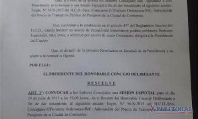 Boleto: el Concejo sesiona hoy para reabrir el debate y �emprolijar� lo resuelto por R�os