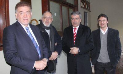 Cano y Amaya con el obispo Rossi: 