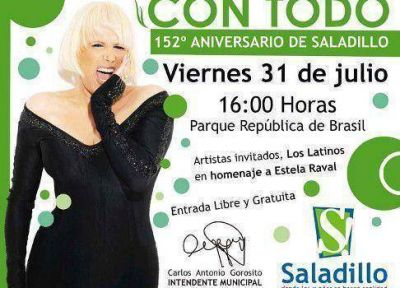 Valeria Lynch, con todo en Saladillo