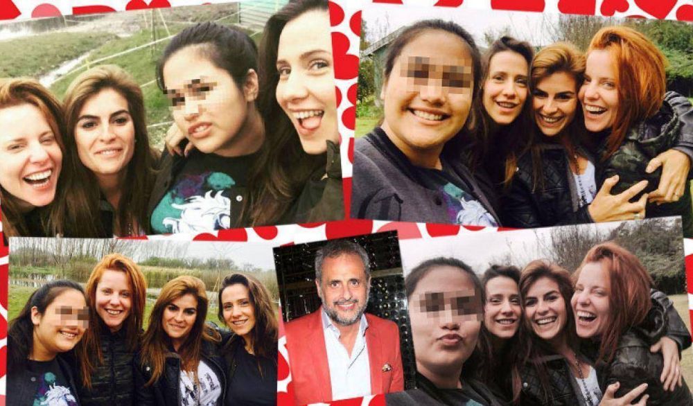 Agustina Kmpfer junto a Roco, una de las hijas de Jorge Rial: fotos y sonrisas en una presentacin familiar?