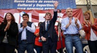 Boudou sali� a respaldar a Scioli en un acto de la dupla Dom�nguez-Espinoza