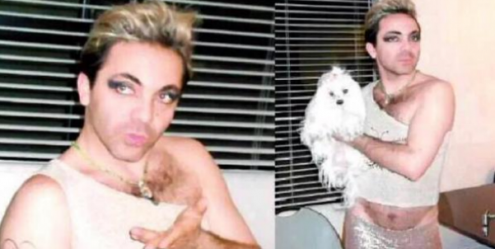 Pol�micas fotos de Cristian Castro vestido de mujer