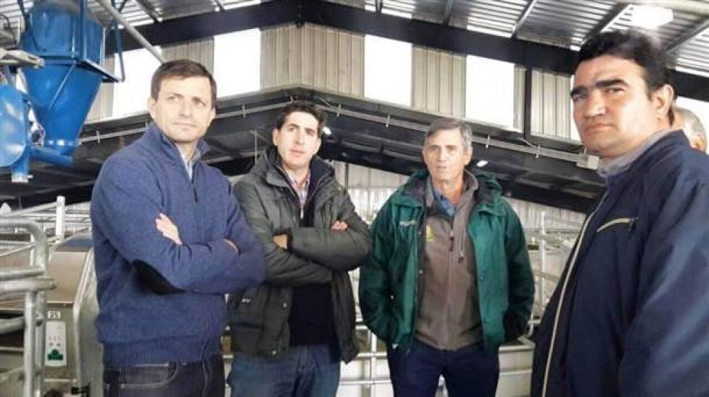 Bucca visit� una planta de silos, un criadero de cerdos y un tambo