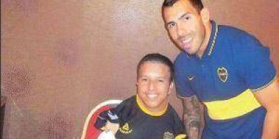 Luicho cumpli� su sue�o: estuvo con Tevez