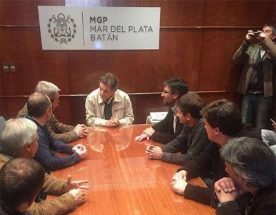 A d�as de las PASO, Pulti recibi� a Anibal Fern�ndez