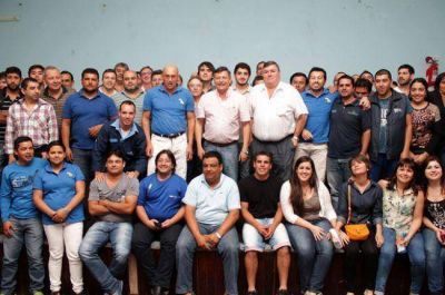 Peppo sum� el pleno respaldo de empleados de Comercio y prometi� agenda conjunta