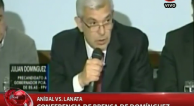 Dom�nguez rechaz� las cr�ticas de Fern�ndez y sostuvo �que este tema no lo involucra�