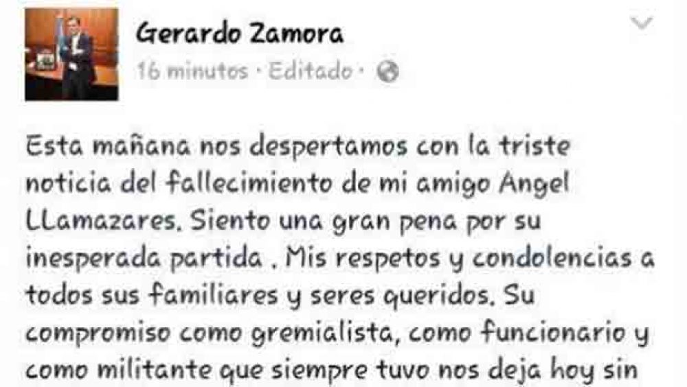 El senador Zamora lament� la 