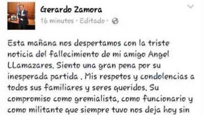 El senador Zamora lament� la 