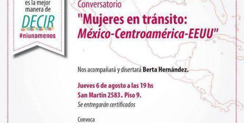 Se realizar� el Conversatorio de Mujeres en Tr�nsito en Mar del Plata
